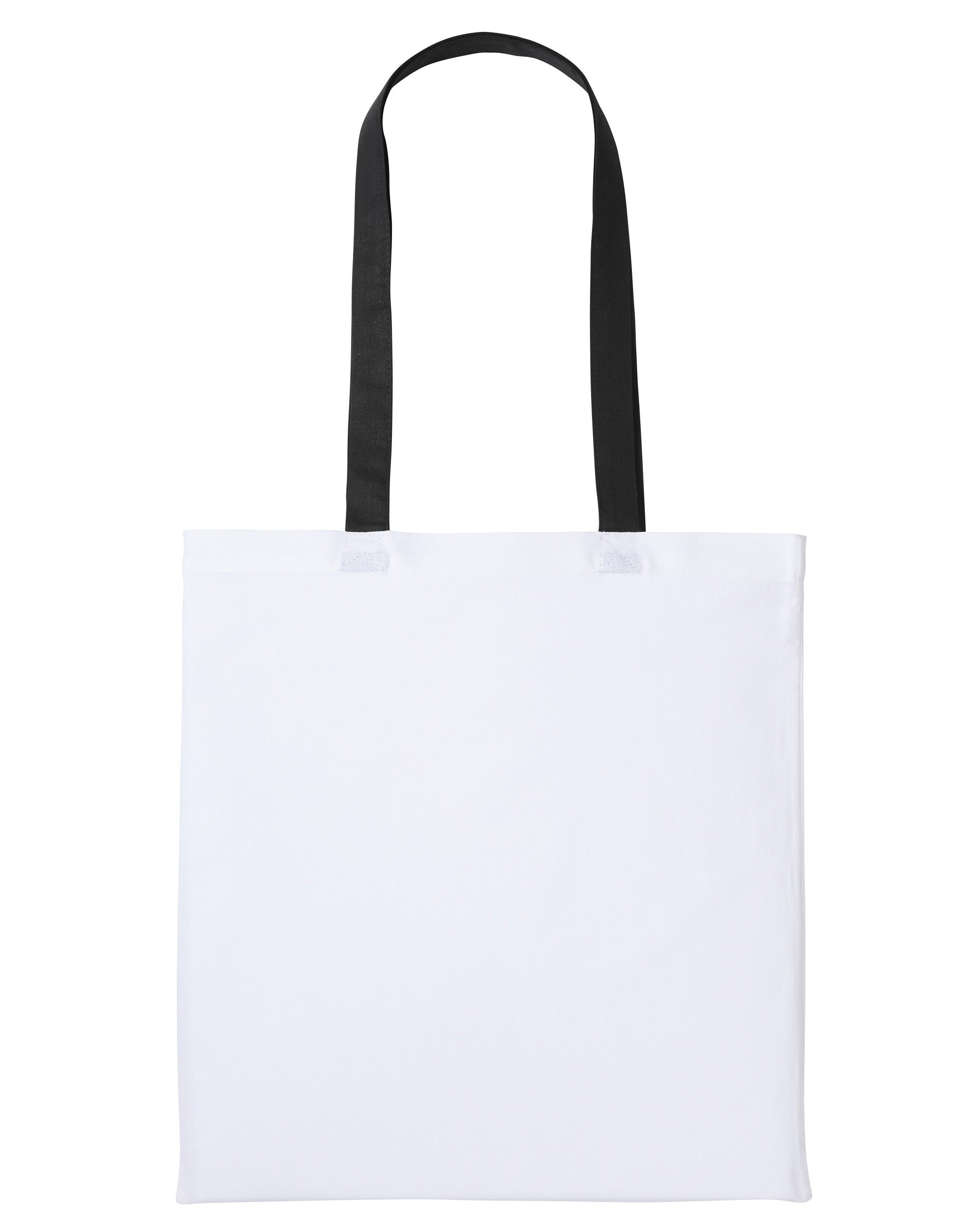 Varsity Cotton Tote Long Handle | WHITE/BLACK